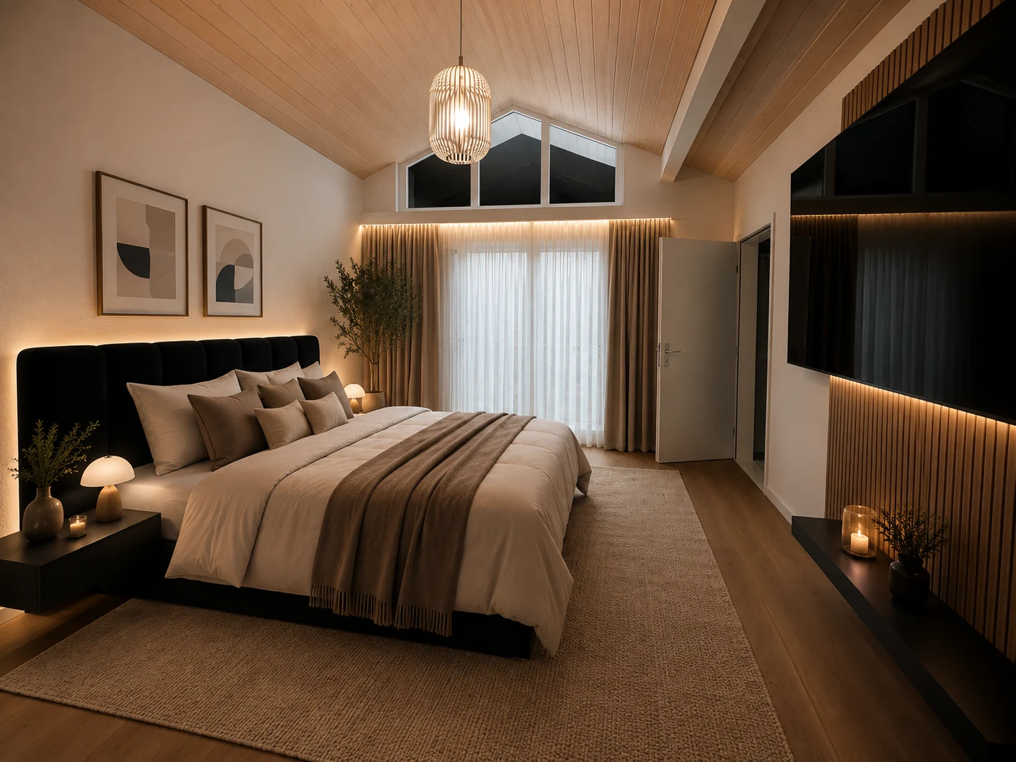 Schlafzimmer nach der Umgestaltung